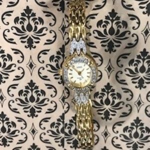 Vintage ELGIN Diamond and Gold-tone Watch - 7.5"